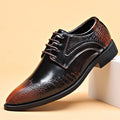 Mens Casual British-style Pointed-toe Leather Shoes Plus Size